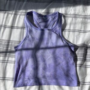 lululemon athletica Purple Ribbed Crop Tank Top